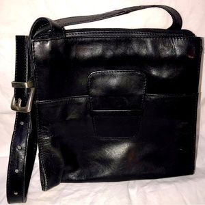 Kenneth Cole black leather crossbody bag